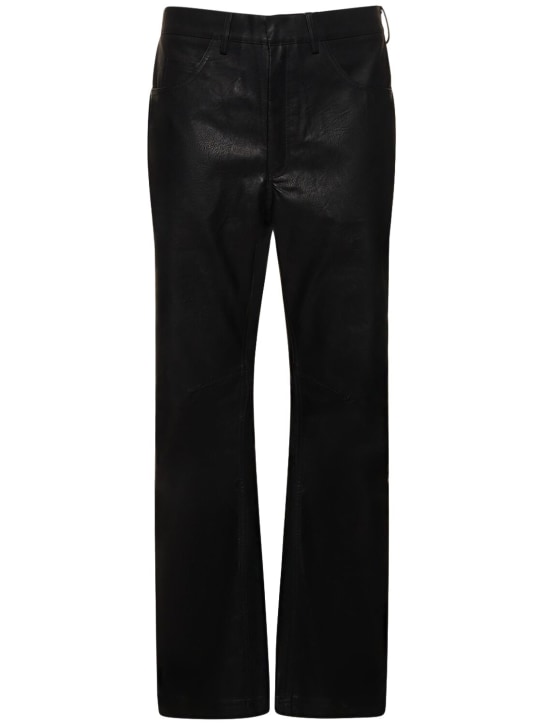 Entire Studios: Pantalon droit en simili-cuir - Noir - men_0 | Luisa Via Roma