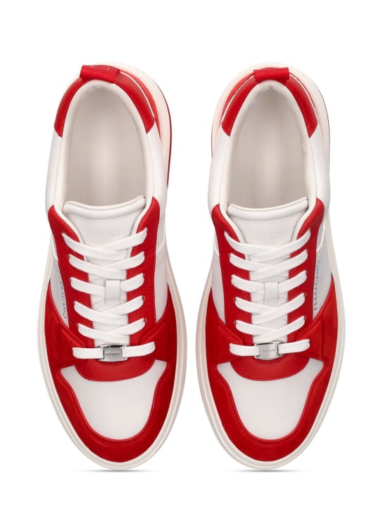 Ferragamo: Dennis leather sneakers - men_5 | Luisa Via Roma