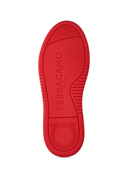 Ferragamo: Dennis leather sneakers - men_4 | Luisa Via Roma