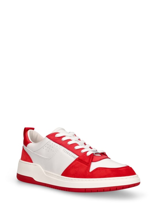 Ferragamo: Dennis leather sneakers - men_2 | Luisa Via Roma