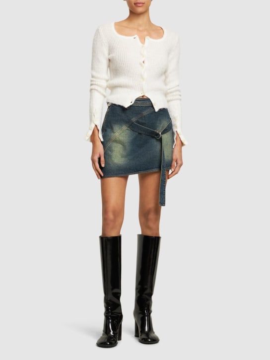 Cannari Concept: Cotton denim mini skirt w/ D-ring - Mavi - women_1 | Luisa Via Roma