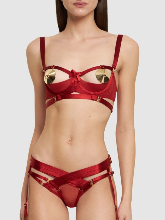 Bordelle: Tomoe harness briefs - Red - women_1 | Luisa Via Roma