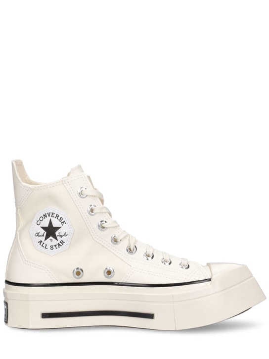 Converse: Chuck 70 De Luxe Squared运动鞋 - Egret/Black - women_0 | Luisa Via Roma