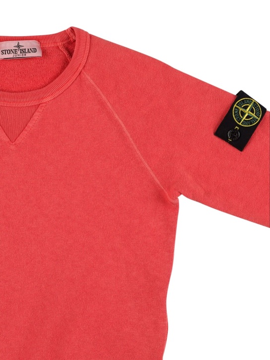 Stone Island: Cotton sweatshirt - Red - kids-boys_1 | Luisa Via Roma