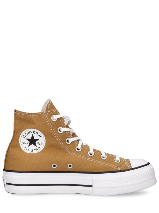 Converse: Chuck Taylor All Star Lift sneakers - Trek Tan/White - women_0 | Luisa Via Roma