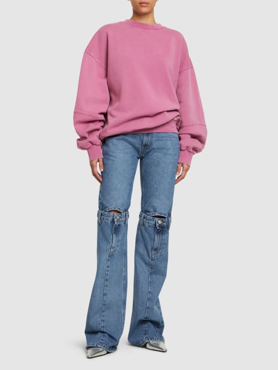 Cannari Concept: Oversize cotton crewneck sweater - Mor - women_1 | Luisa Via Roma