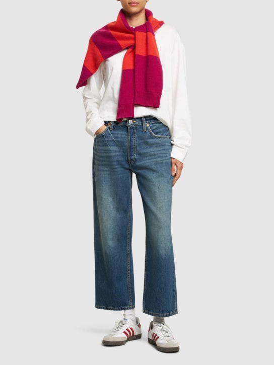 RE/DONE: Loose cropped leg cotton jeans - Mavi - women_1 | Luisa Via Roma