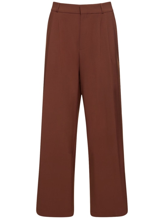 Bonsai: Pantalon ample en laine mélangée - Marron - men_0 | Luisa Via Roma