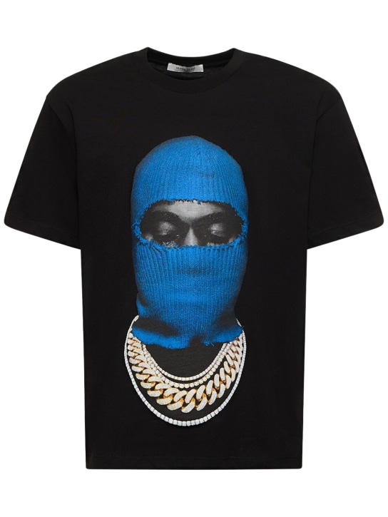 Ih Nom Uh Nit: T-shirt détail masque bleu - Noir - men_0 | Luisa Via Roma