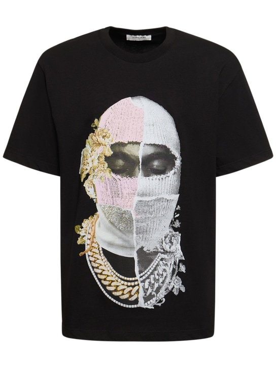 Ih Nom Uh Nit: T-shirt détail masque - Noir - men_0 | Luisa Via Roma