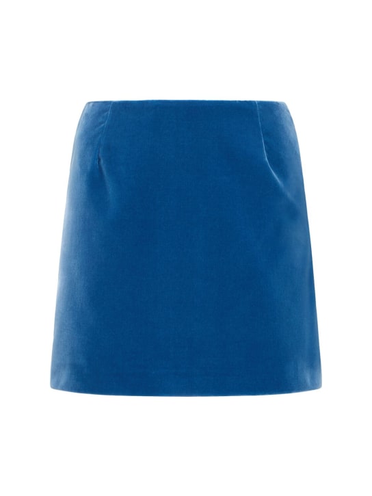 Blazé Milano: Minifalda de algodón - Azul - women_0 | Luisa Via Roma
