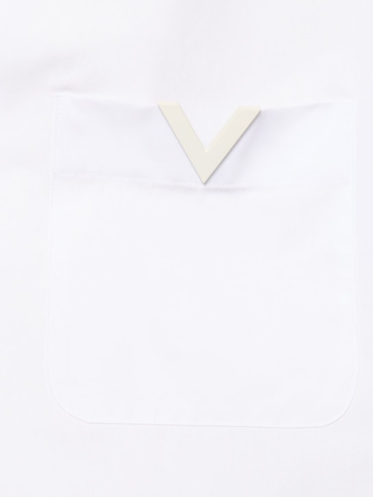 Valentino: Camicia in cotone - Bianco - men_3 | Luisa Via Roma