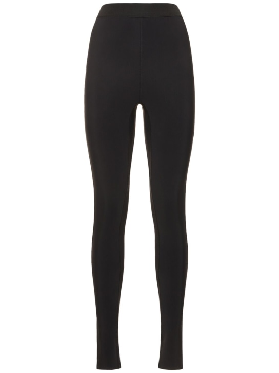 Wardrobe.nyc: Bonded high waist leggings - Black - women_0 | Luisa Via Roma