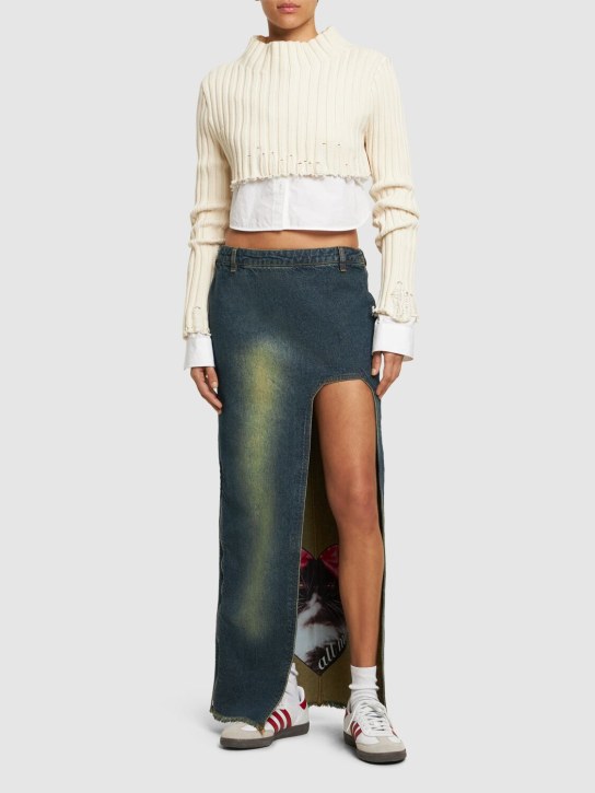 Cannari Concept: Jeans-Maxirock mit Schlitz - Blau - women_1 | Luisa Via Roma