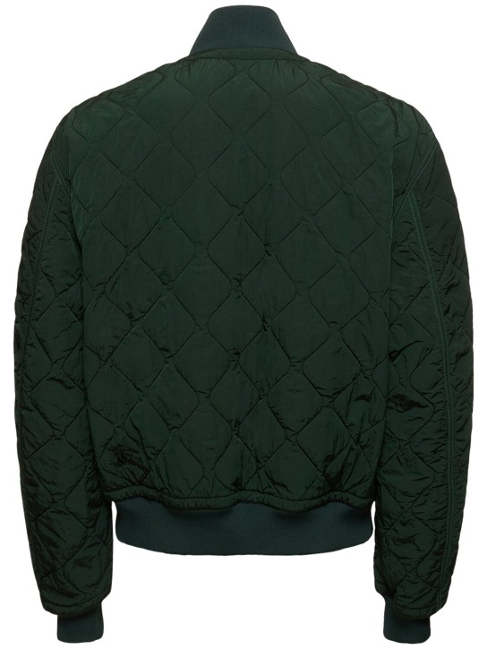Burberry: Quilted nylon bomber jacket - Ivy Green - men_4 | Luisa Via Roma