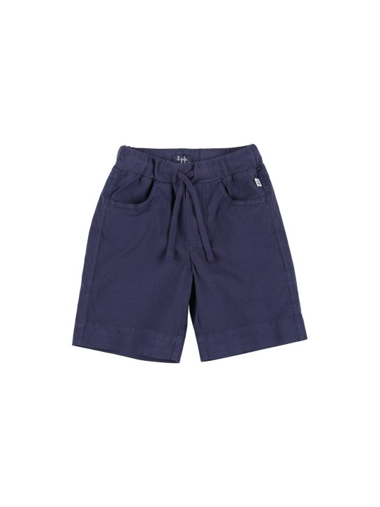 Il Gufo: Cotton poplin shorts - Lacivert - kids-boys_0 | Luisa Via Roma