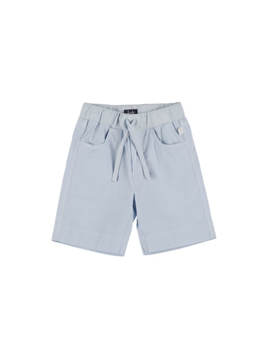 Il Gufo: Shorts de popelina de algodón - Azul Claro - kids-boys_0 | Luisa Via Roma