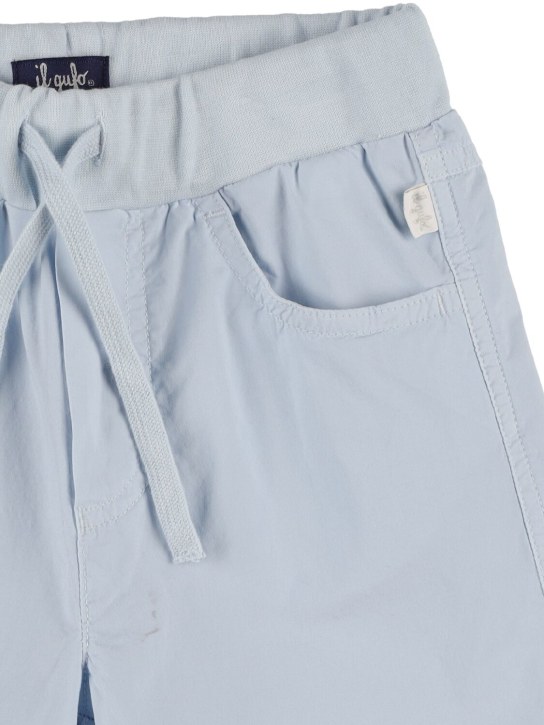 Il Gufo: Shorts de popelina de algodón - Azul Claro - kids-boys_1 | Luisa Via Roma