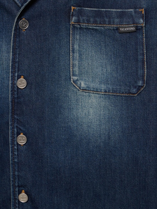Valentino: Camicia in denim - men_3 | Luisa Via Roma