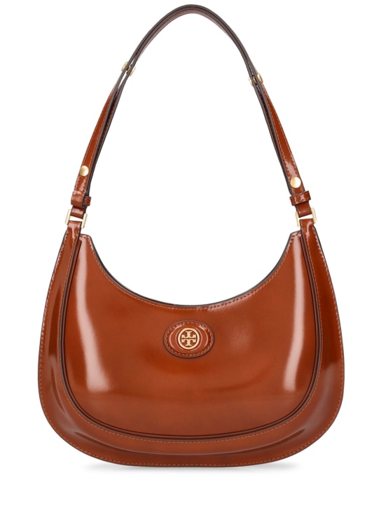 Tory Burch: Crescent brushed leather convertible bag - women_0 | Luisa Via Roma