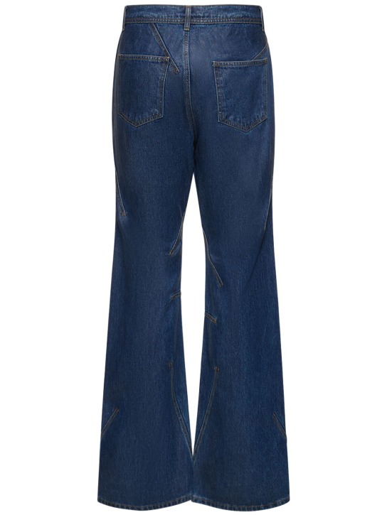 Andersson Bell: Tripot coated cotton flared jeans - Blue - men_4 | Luisa Via Roma