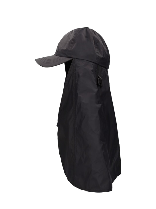 Y-3: Casquette avec foulard intégré Ut - Noir - women_1 | Luisa Via Roma