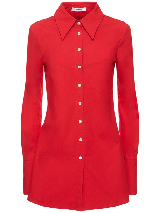 Interior: The Clark cotton poplin shirt - Red - women_0 | Luisa Via Roma