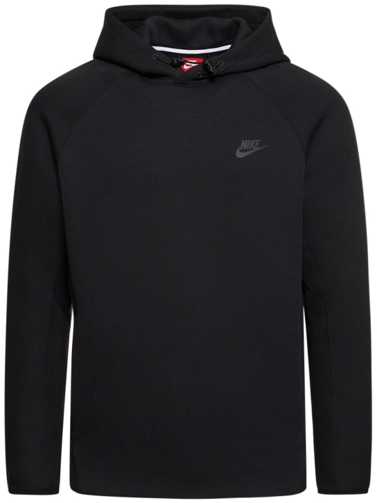 Nike: Sweat-shirt en Tech Fleece à capuche - Noir/Noir - men_0 | Luisa Via Roma