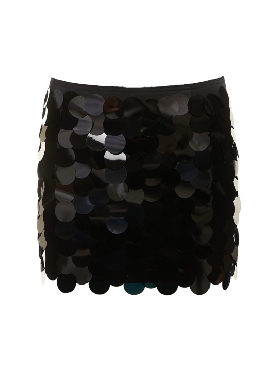 16arlington: Haile sequined mid rise mini skirt - Siyah - women_0 | Luisa Via Roma