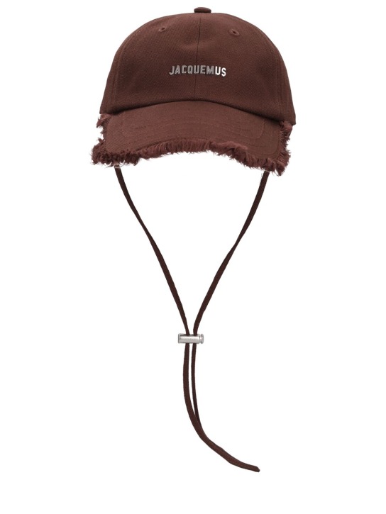Jacquemus: La Casquette Artichaut cotton hat - Brown - women_0 | Luisa Via Roma