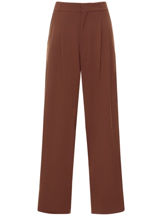 Bonsai: Pantalon ample en laine mélangée - Marron - women_0 | Luisa Via Roma
