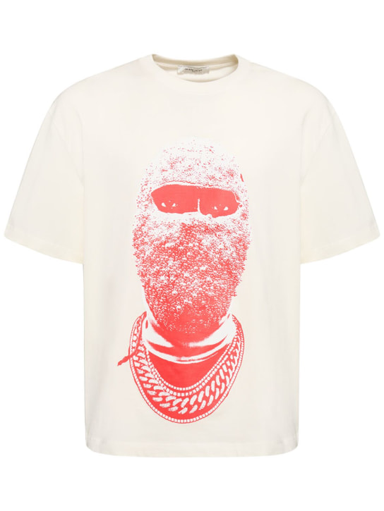 Ih Nom Uh Nit: T-Shirt mit roter Maske - Wollweiß - men_0 | Luisa Via Roma