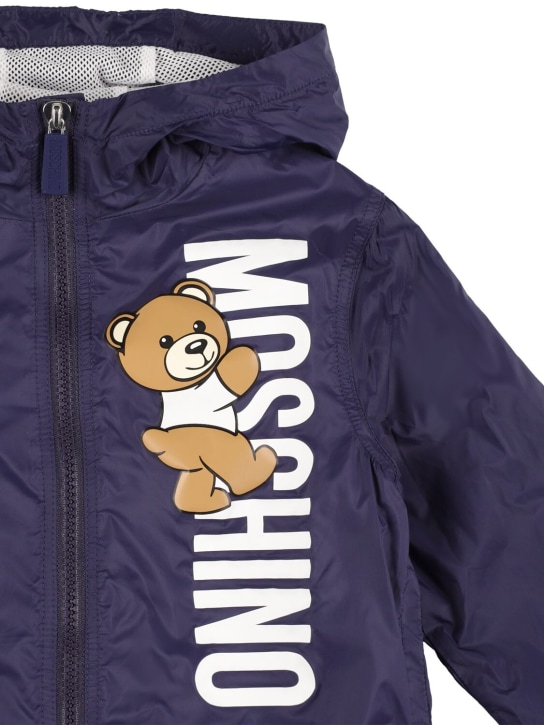 Moschino: Nylon jacket - Navy - kids-girls_1 | Luisa Via Roma