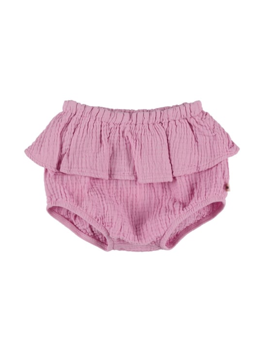 The New Society: Cotton diaper cover w/ruffles - Açık Mor - kids-girls_0 | Luisa Via Roma
