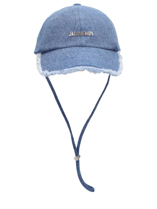 Jacquemus: La Casquette Artichaut棉质帽子 - 蓝色 - women_0 | Luisa Via Roma