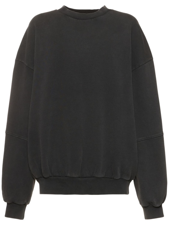 Cannari Concept: Suéter de algodón con cuello redondo - Negro - women_0 | Luisa Via Roma