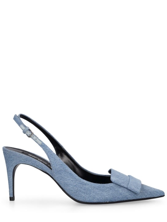 Sergio Rossi: Zapatos destalonados de denim 75mm - Denim - women_0 | Luisa Via Roma