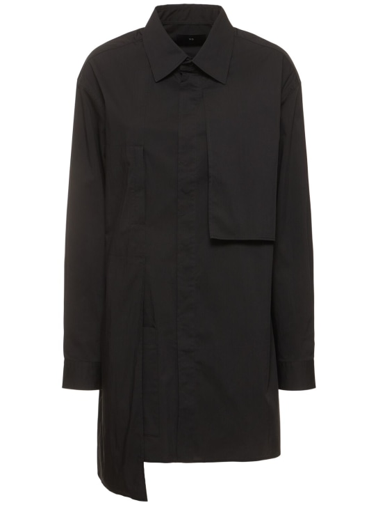 Y-3: Camisa de algodón - Negro - women_0 | Luisa Via Roma