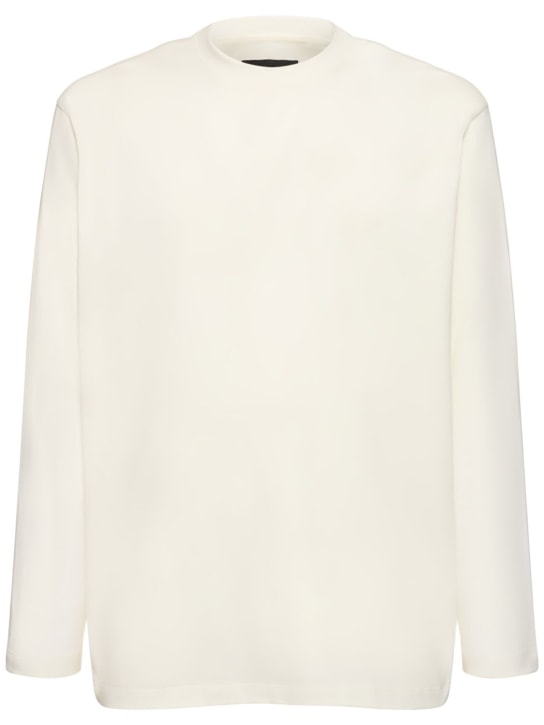 Y-3: T-shirt a maniche lunghe - Bianco - men_0 | Luisa Via Roma