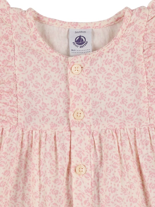 Petit Bateau: 棉质连衣裙&尿布裆 - 粉色 - kids-girls_1 | Luisa Via Roma