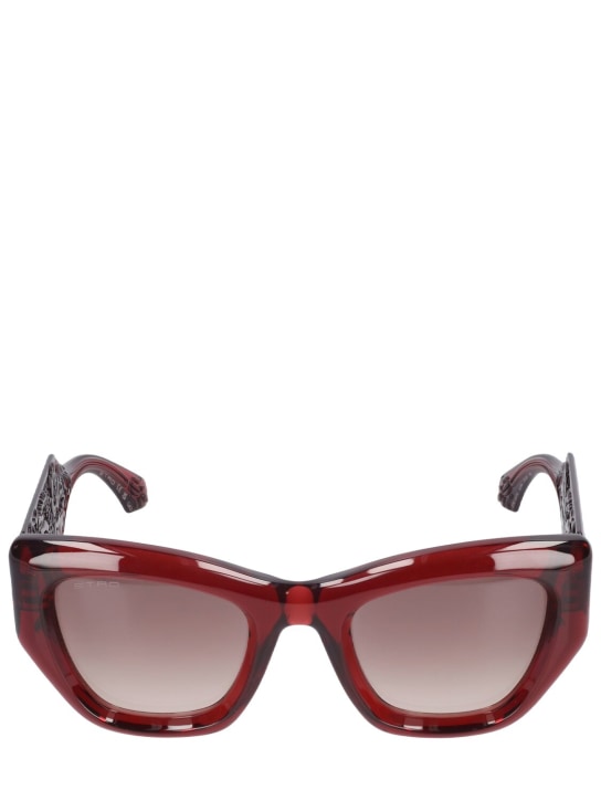 Etro: Paisley cat-eye sunglasses - Brick/Brown - women_0 | Luisa Via Roma
