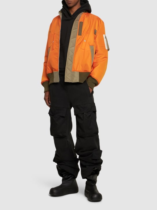 Sacai: Nylon twill jacket - Orange - men_1 | Luisa Via Roma