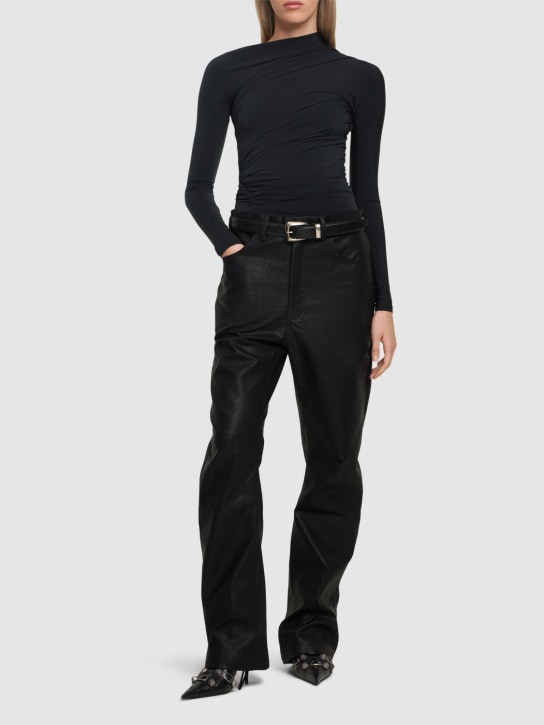 Entire Studios: Pantalon droit en simili-cuir - women_1 | Luisa Via Roma