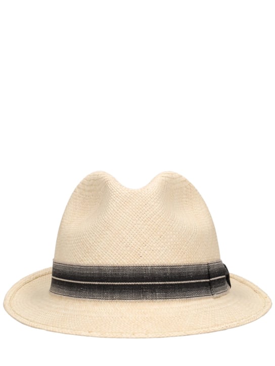 Borsalino: Trilby straw panama hat - Beige - men_0 | Luisa Via Roma