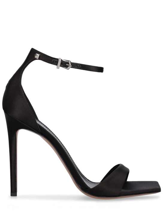 Paris Texas: 105mm Stiletto satin sandals - Black - women_0 | Luisa Via Roma