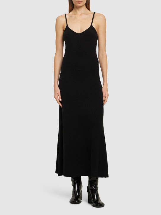 Gabriela Hearst: Vestido largo de cashmere bouclé - Negro - women_1 | Luisa Via Roma