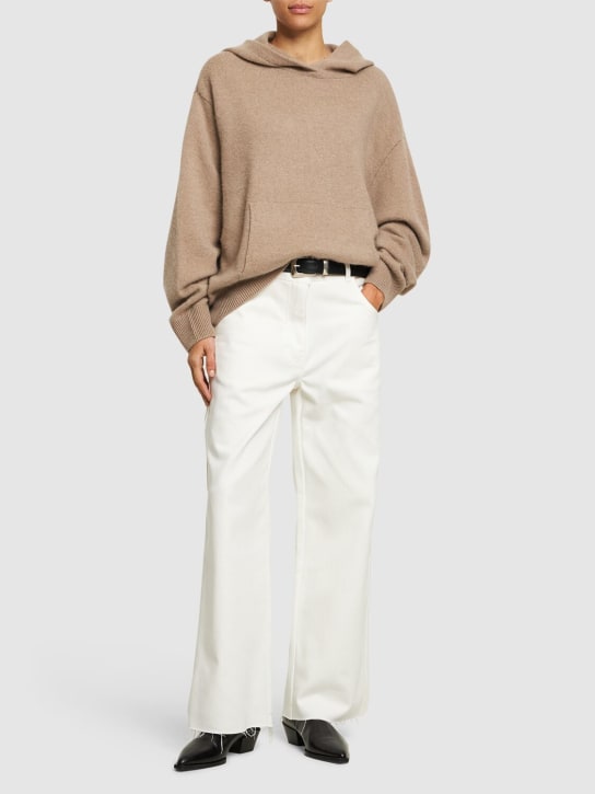 Interior: Pantalon large en coton The Clarice - Blanc - women_1 | Luisa Via Roma