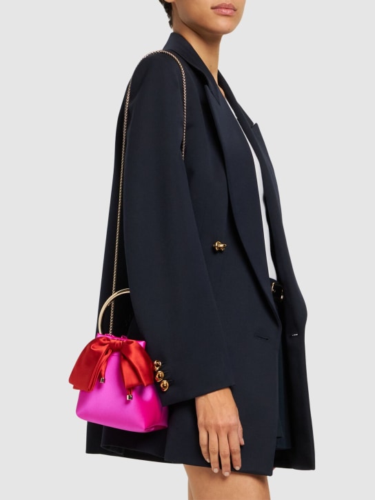 Jimmy Choo: Bon Bon satin top handle bag - women_2 | Luisa Via Roma
