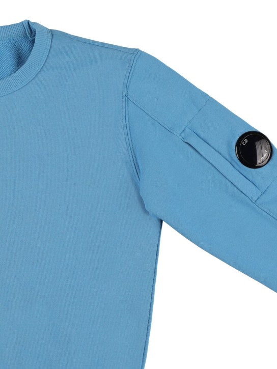 C.P. Company: Cotton crewneck sweatshirt - Light Blue - kids-boys_1 | Luisa Via Roma