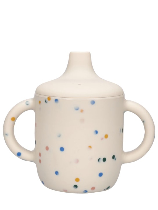 Liewood: Dot print silicone sippy cup - Multicolor - kids-boys_1 | Luisa Via Roma